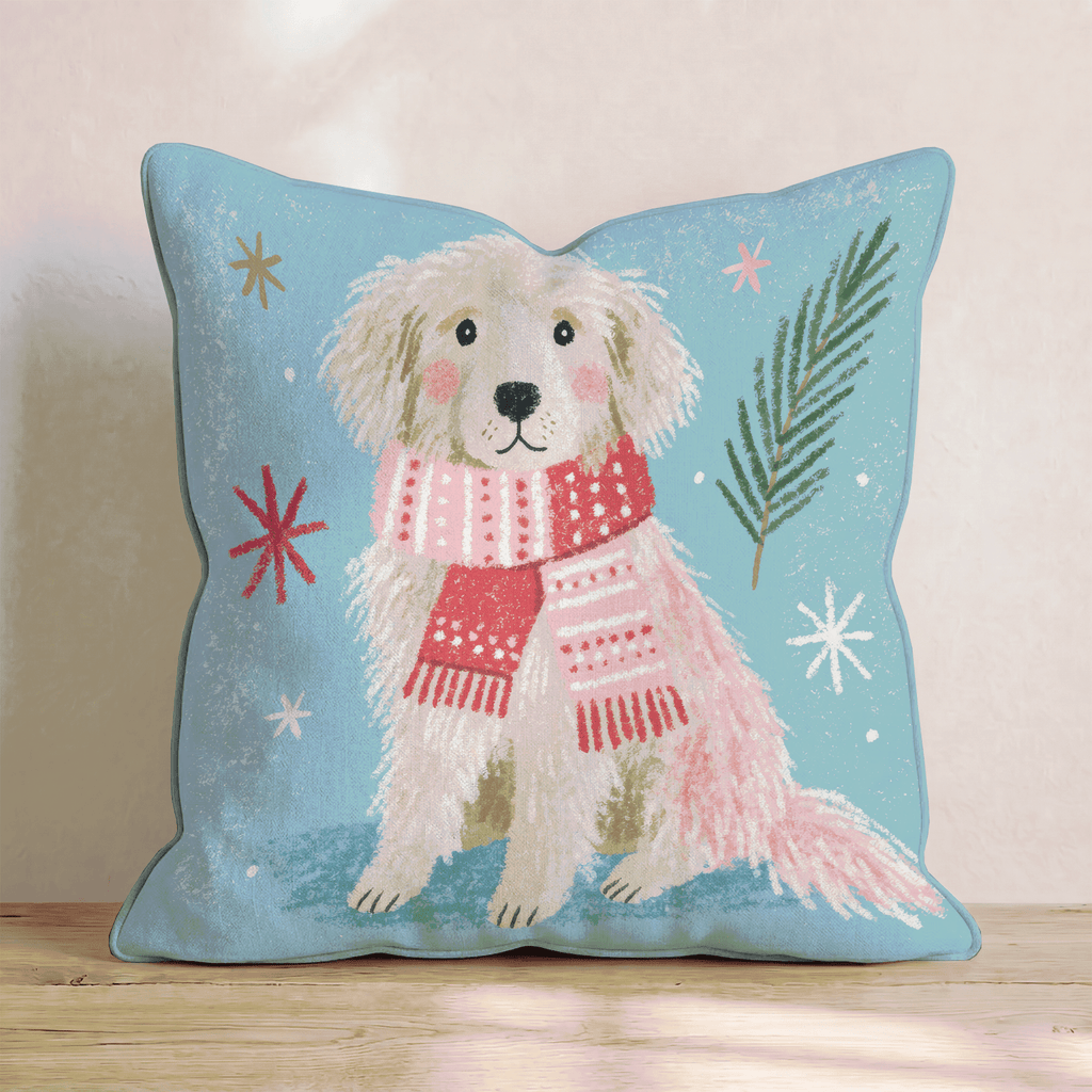 Scarf Retriever Throw Pillow - Hillcroft Home