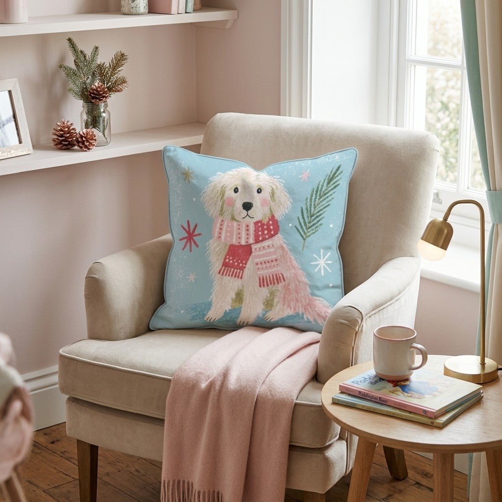 Scarf Retriever Throw Pillow - Hillcroft Home