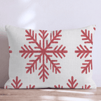 Scarlet Snowfall Throw Pillow throw pillow - Hillcroft Home