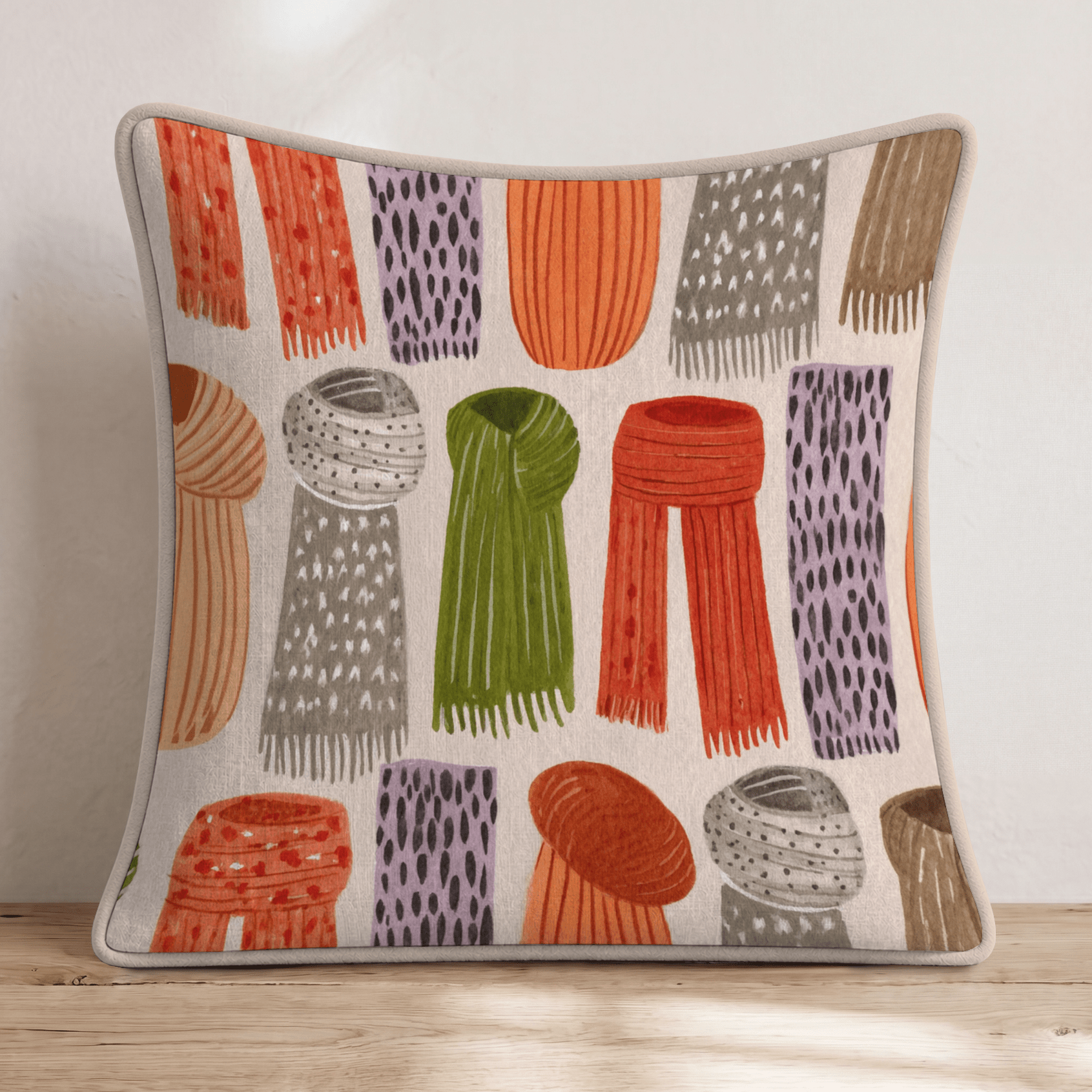Scarved Up Throw Pillow - Hillcroft Home