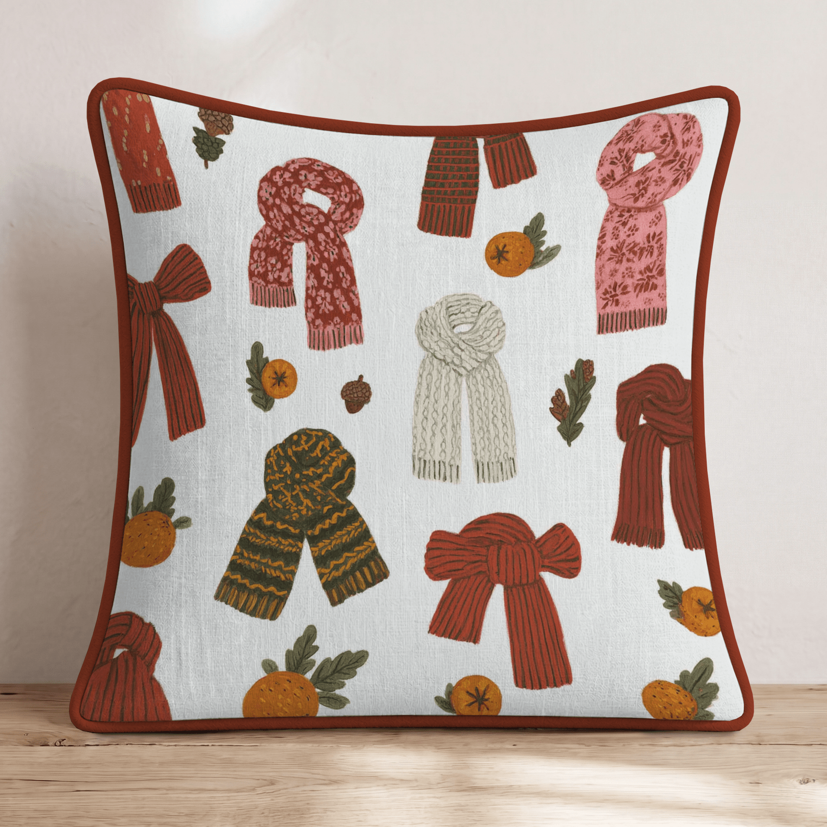 Scarves and Bows Throw Pillow - Hillcroft Home