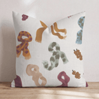 Scattered Knit Scarves Throw Pillow - Hillcroft Home