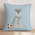 Schnauzer Soccer Star Throw Pillow - Hillcroft Home