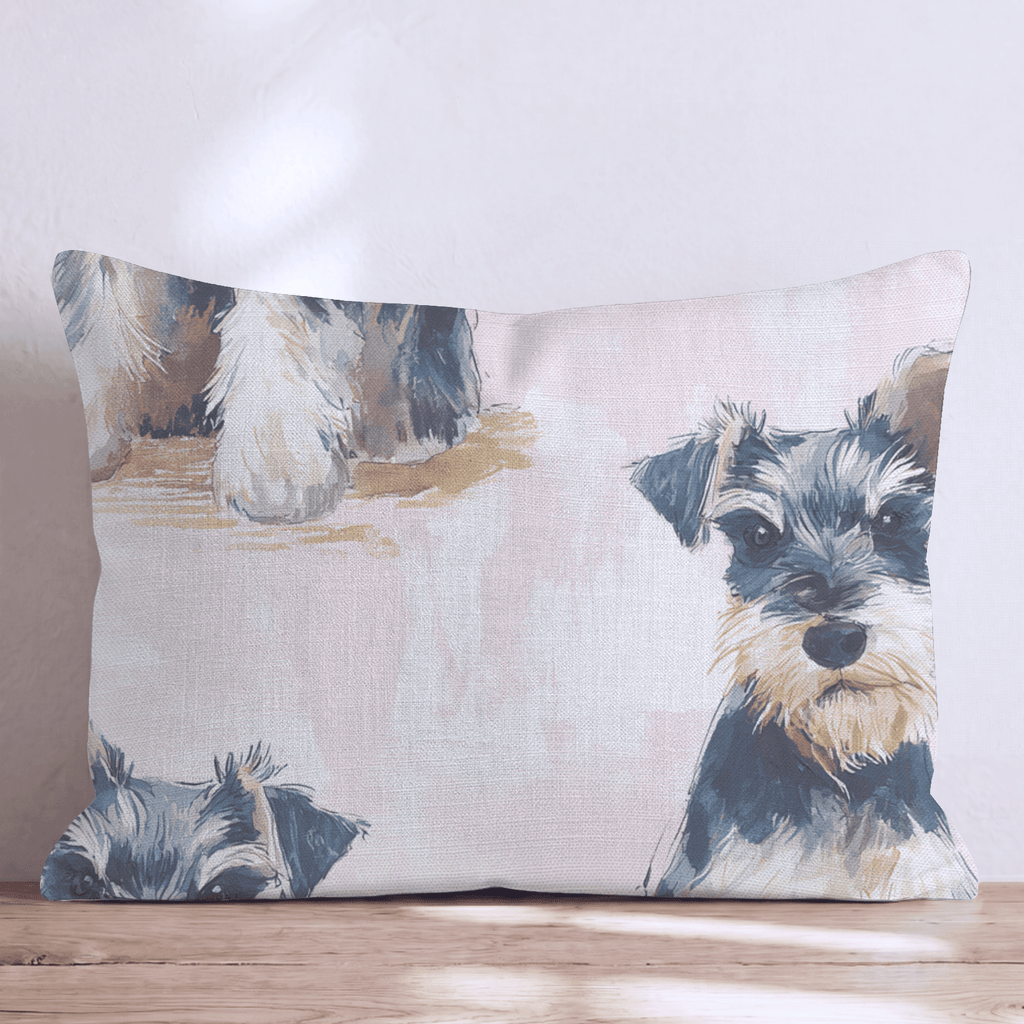 Schnauzer Squad Throw Pillow - Hillcroft Home