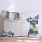 Schnauzer Squad Throw Pillow - Hillcroft Home