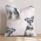 Schnauzer Squad Throw Pillow - Hillcroft Home