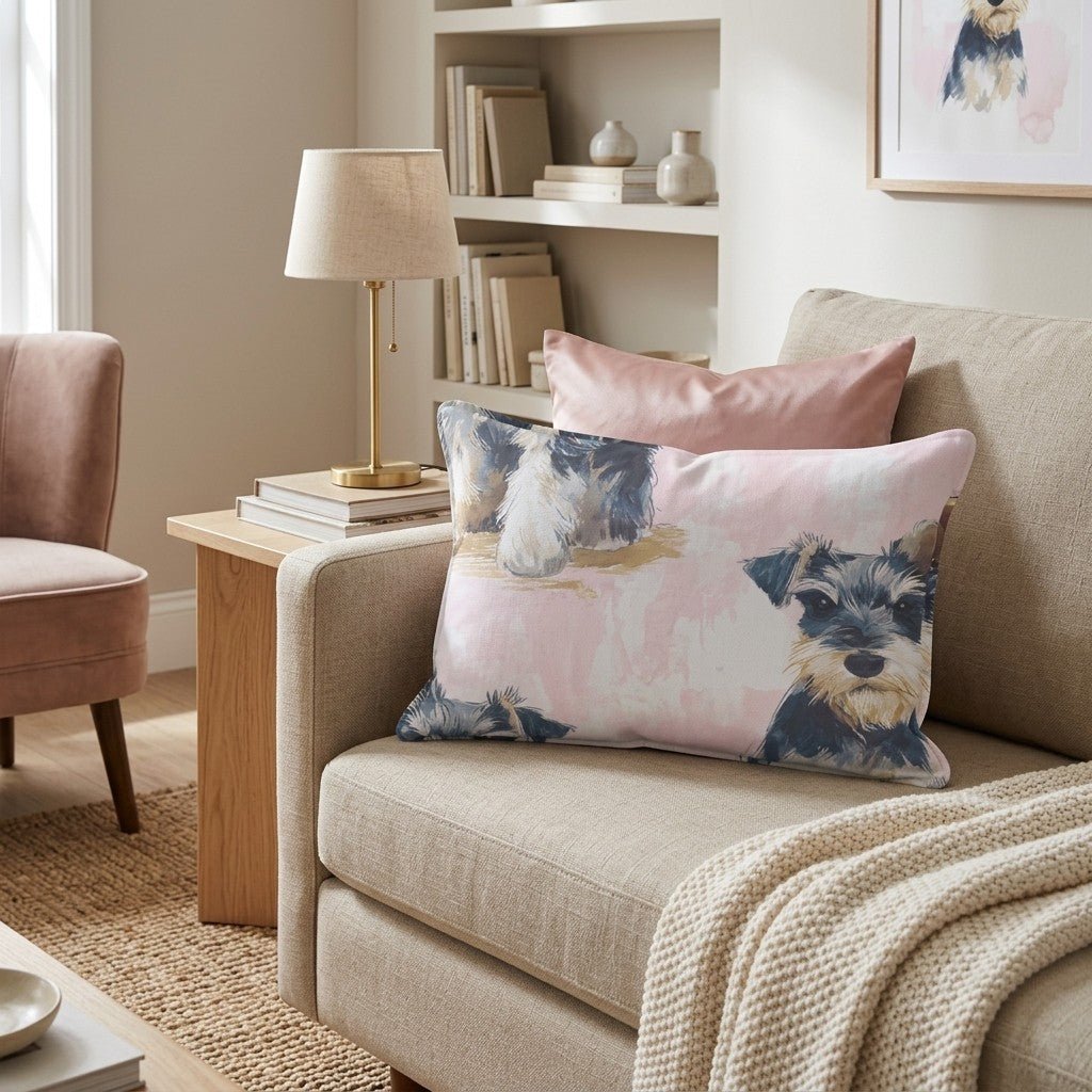 Schnauzer Squad Throw Pillow - Hillcroft Home