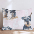 Schnauzer Squad Throw Pillow - Hillcroft Home