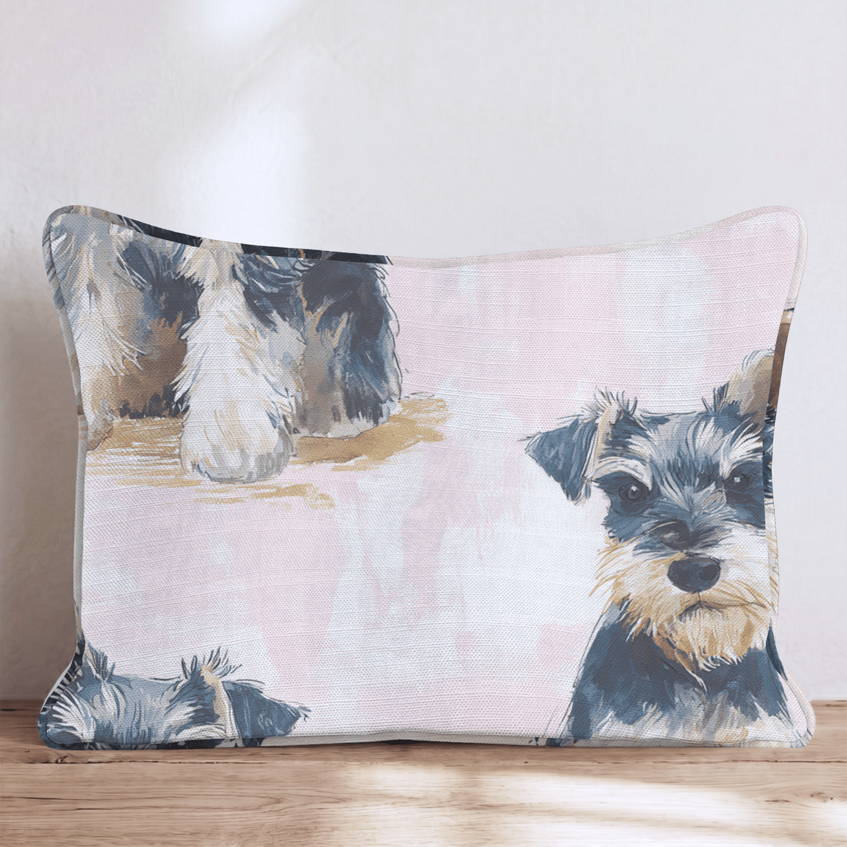 Schnauzer Squad Throw Pillow - Hillcroft Home