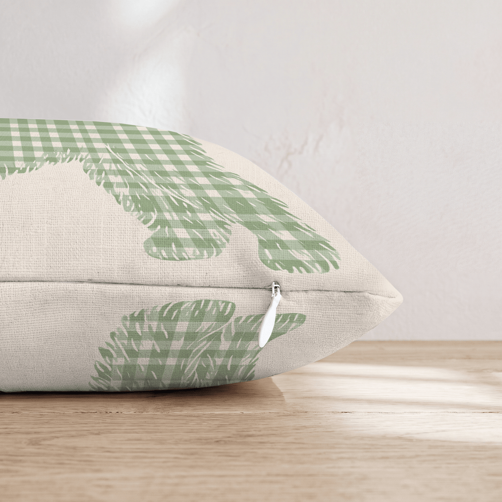 Scottie in Plaid Throw Pillow - Hillcroft Home