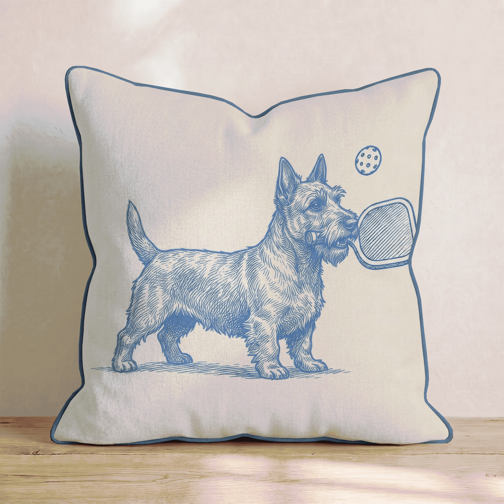 Scottish Terrier Pickleball Throw Pillow - Hillcroft Home