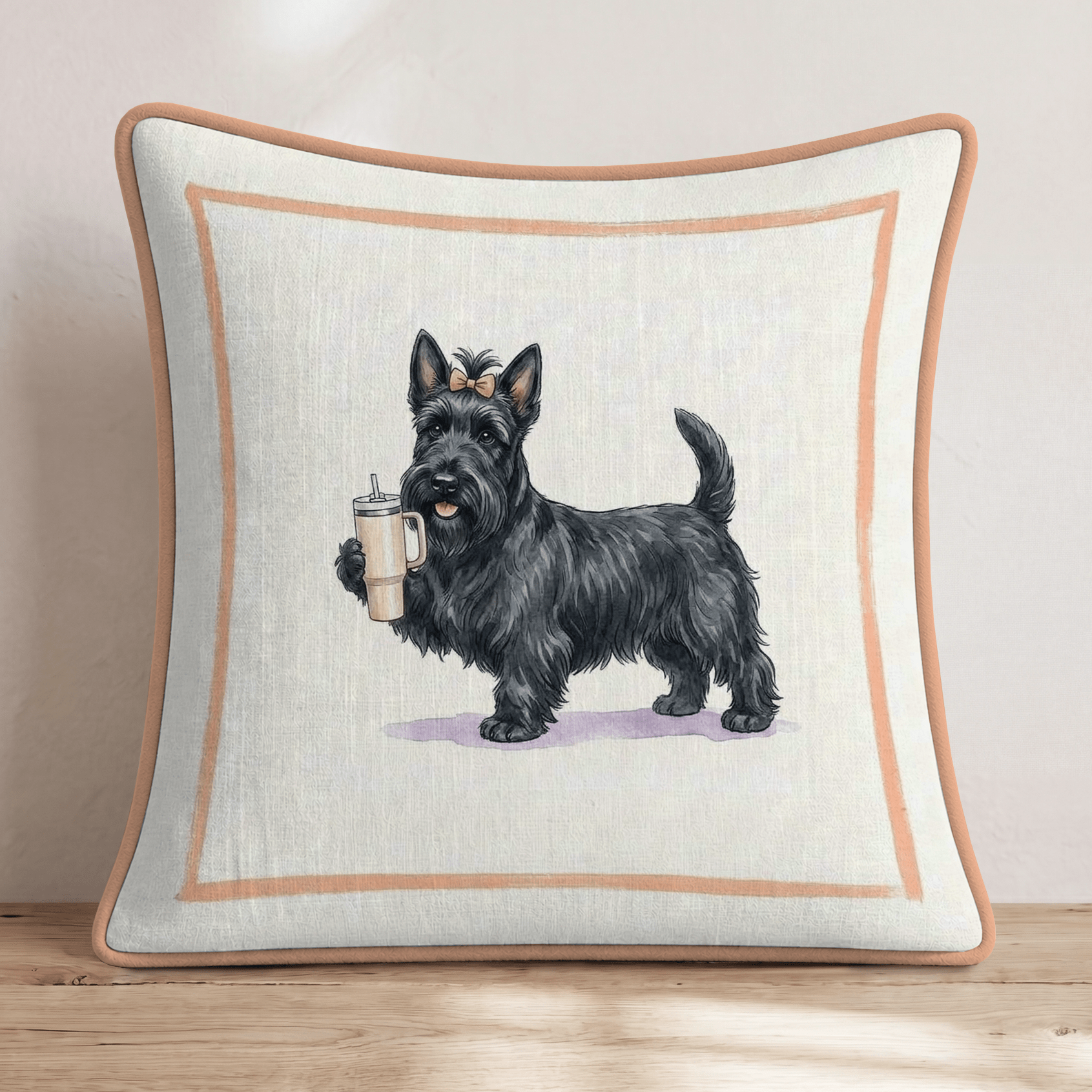 Scottish Terrier Tumbler Throw Pillow - Hillcroft Home