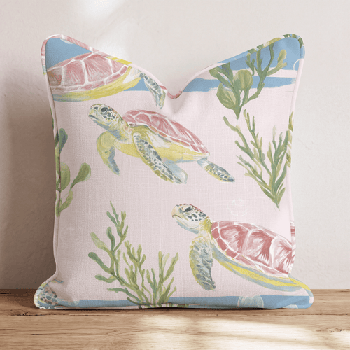 Sea Turtle Drift Throw Pillow - Hillcroft Home