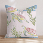 Sea Turtle Drift Throw Pillow - Hillcroft Home