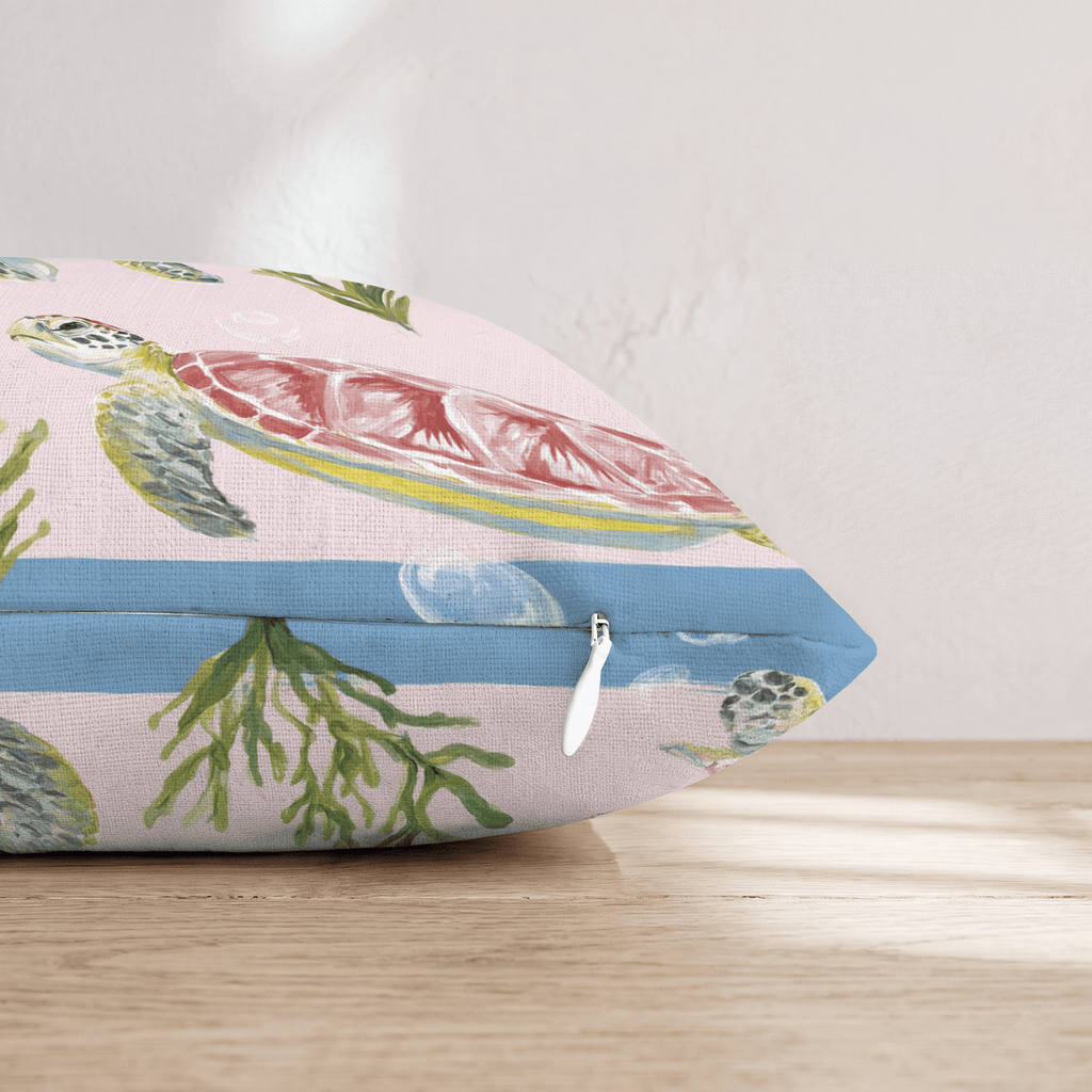 Sea Turtle Drift Throw Pillow - Hillcroft Home