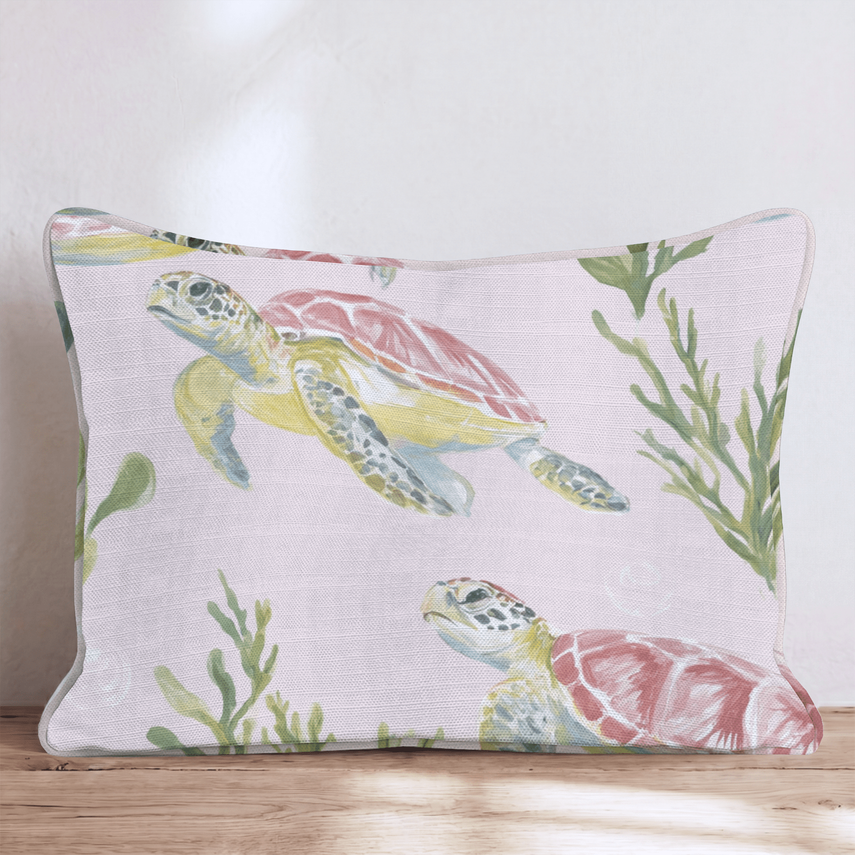 Sea Turtle Drift Throw Pillow - Hillcroft Home