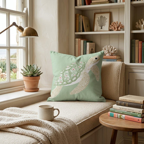 Sea Turtle Tropics Throw Pillow - Hillcroft Home