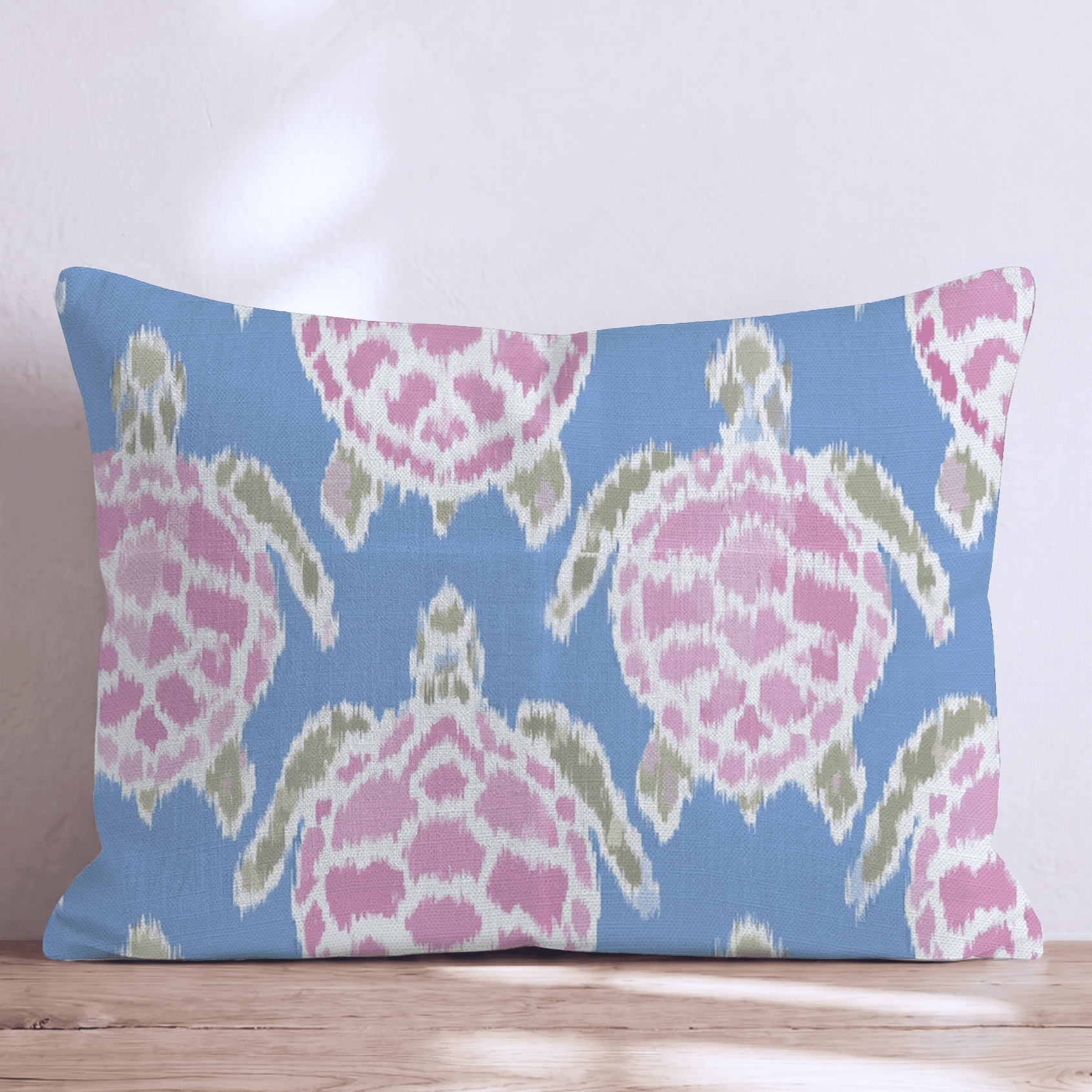 Sea Wonder Ikat Throw Pillow - Hillcroft Home