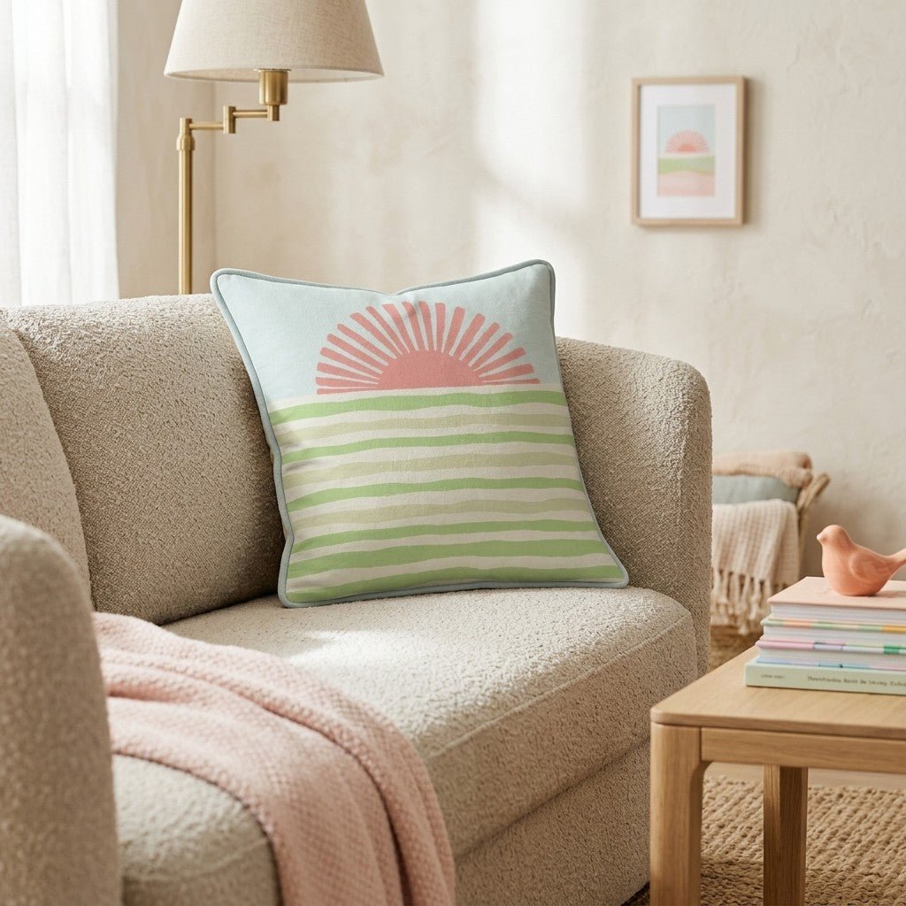 Seabreeze Sunset Throw Pillow - Hillcroft Home