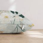 Seafoam Flowers Throw Pillow - Hillcroft Home