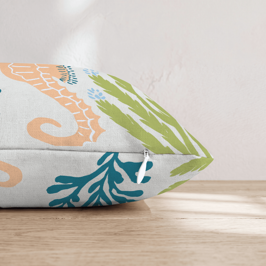Seahorse Swim Throw Pillow - Hillcroft Home