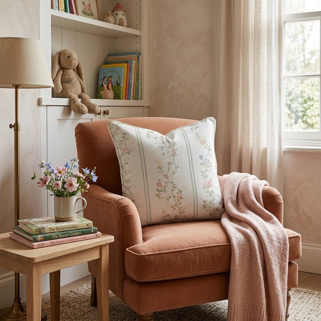 Seamless Vines Throw Pillow - Hillcroft Home