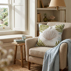 Seashell by the Seashore Throw Pillow - Hillcroft Home