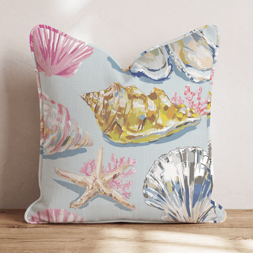 Seashell Collection Throw Pillow - Hillcroft Home