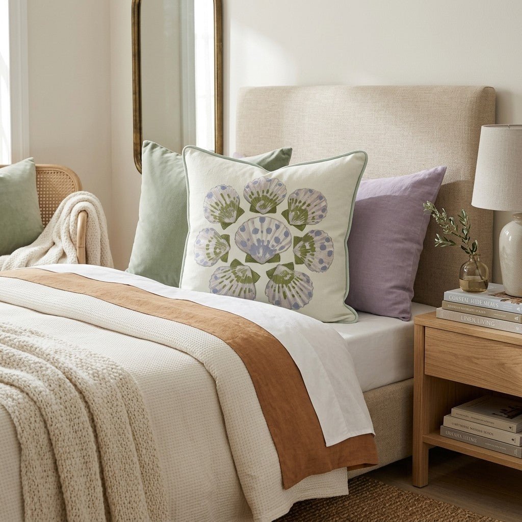 Seashell Scallop Throw Pillow - Hillcroft Home