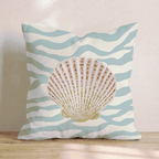 Seashell Summer Throw Pillow - Hillcroft Home