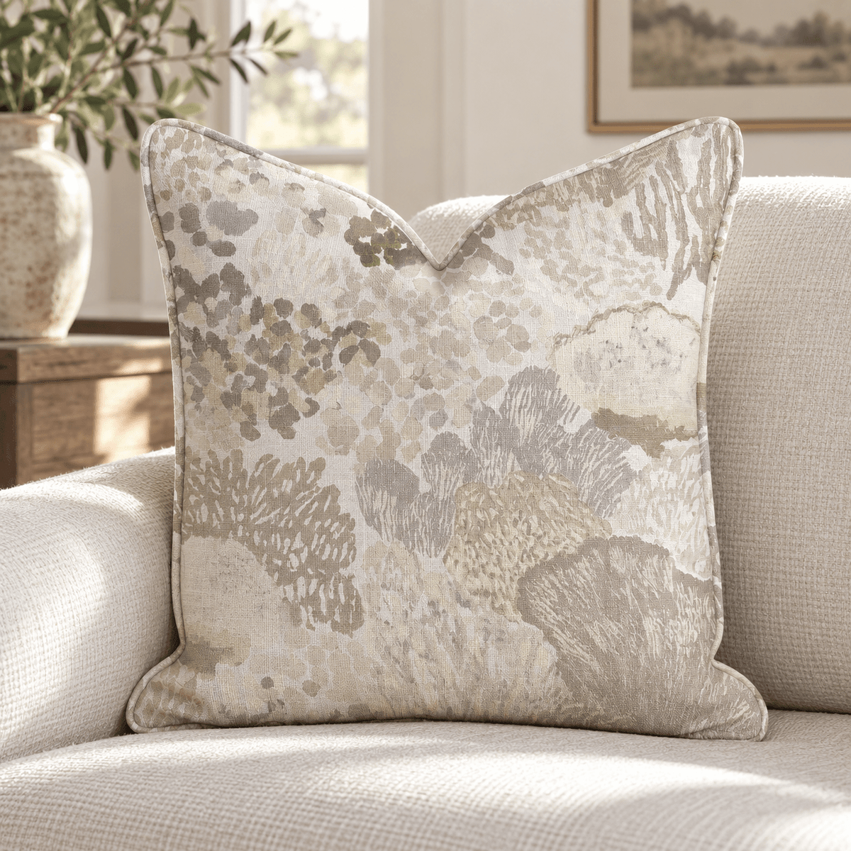 Seaweave Camel Throw Pillow throw pillow - Hillcroft Home