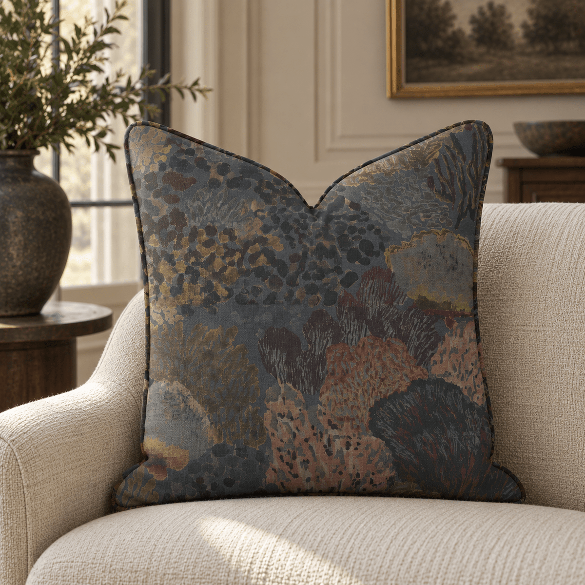 Seaweave Wine Throw Pillow throw pillow - Hillcroft Home