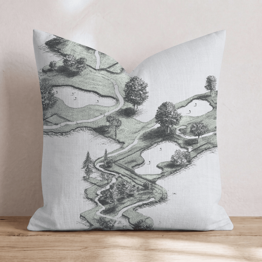 Secluded Course Throw Pillow - Hillcroft Home