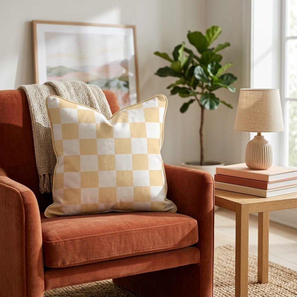 Sedona Check Throw Pillow - Hillcroft Home