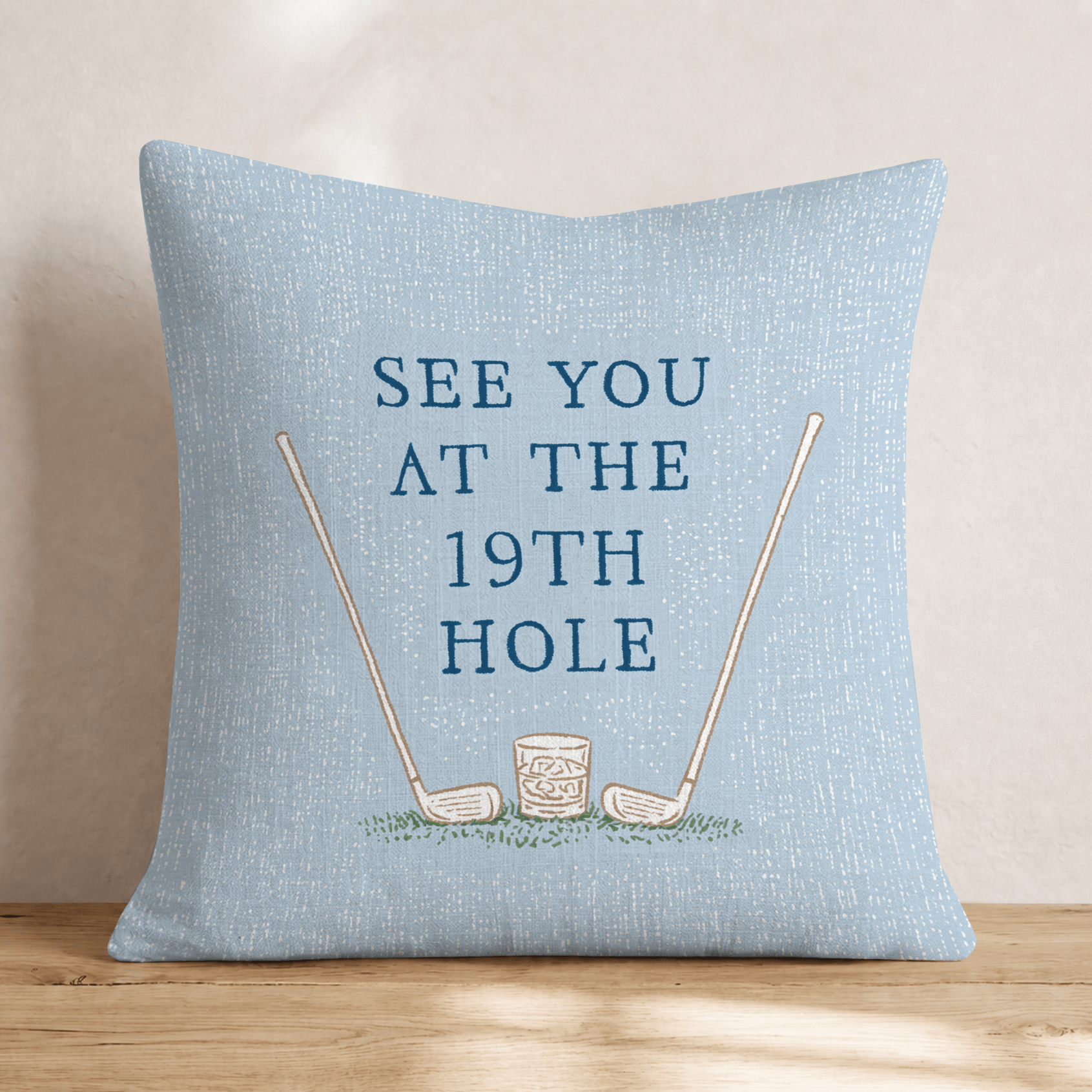 See You At The 19th Hole Throw Pillow - Hillcroft Home