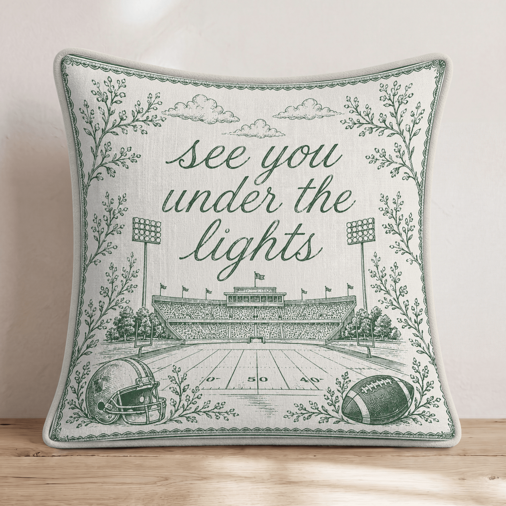 See You Under The Lights Throw Pillow - Hillcroft Home