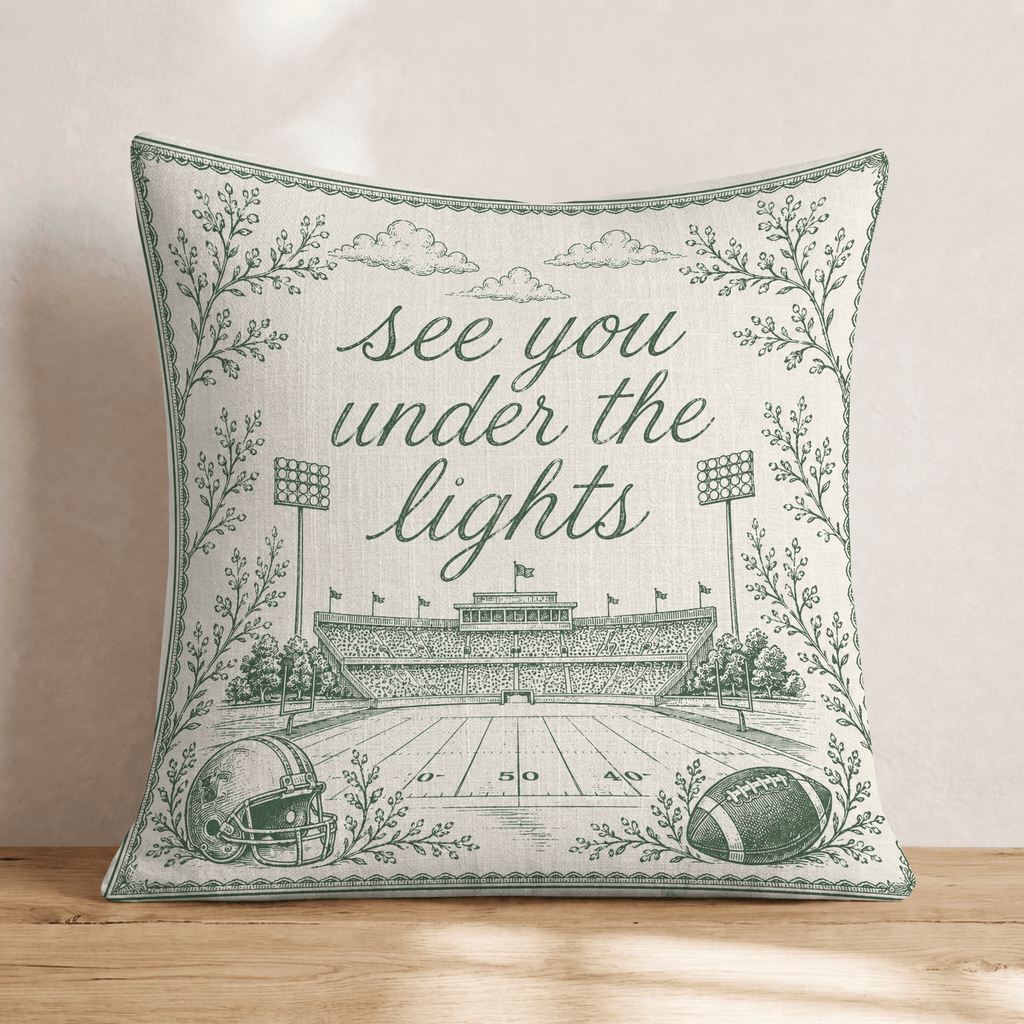 See You Under The Lights Throw Pillow - Hillcroft Home