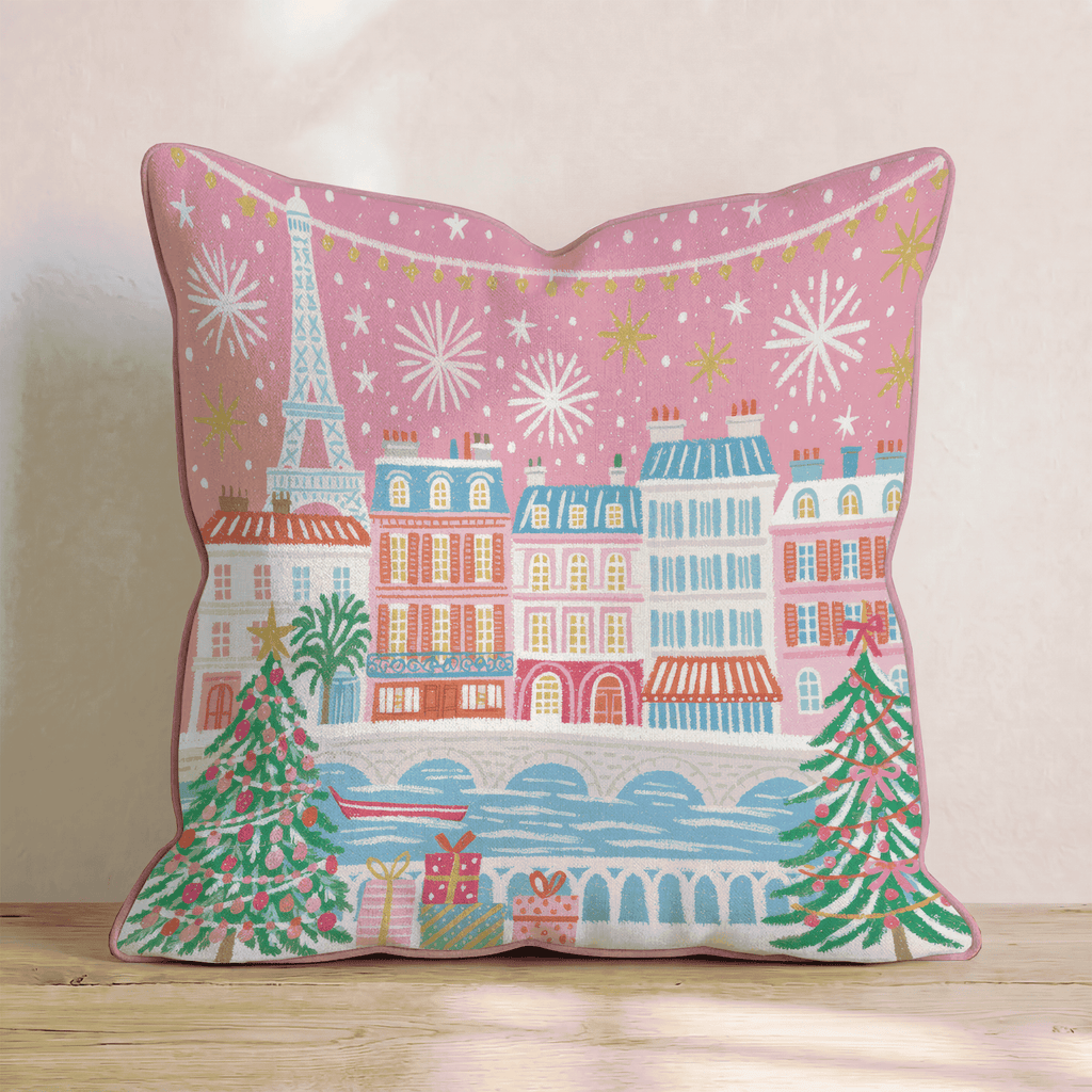 Seine River Twilight Throw Pillow - Hillcroft Home