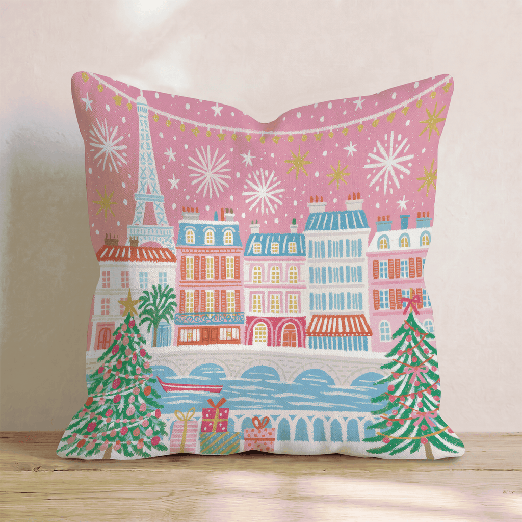 Seine River Twilight Throw Pillow - Hillcroft Home