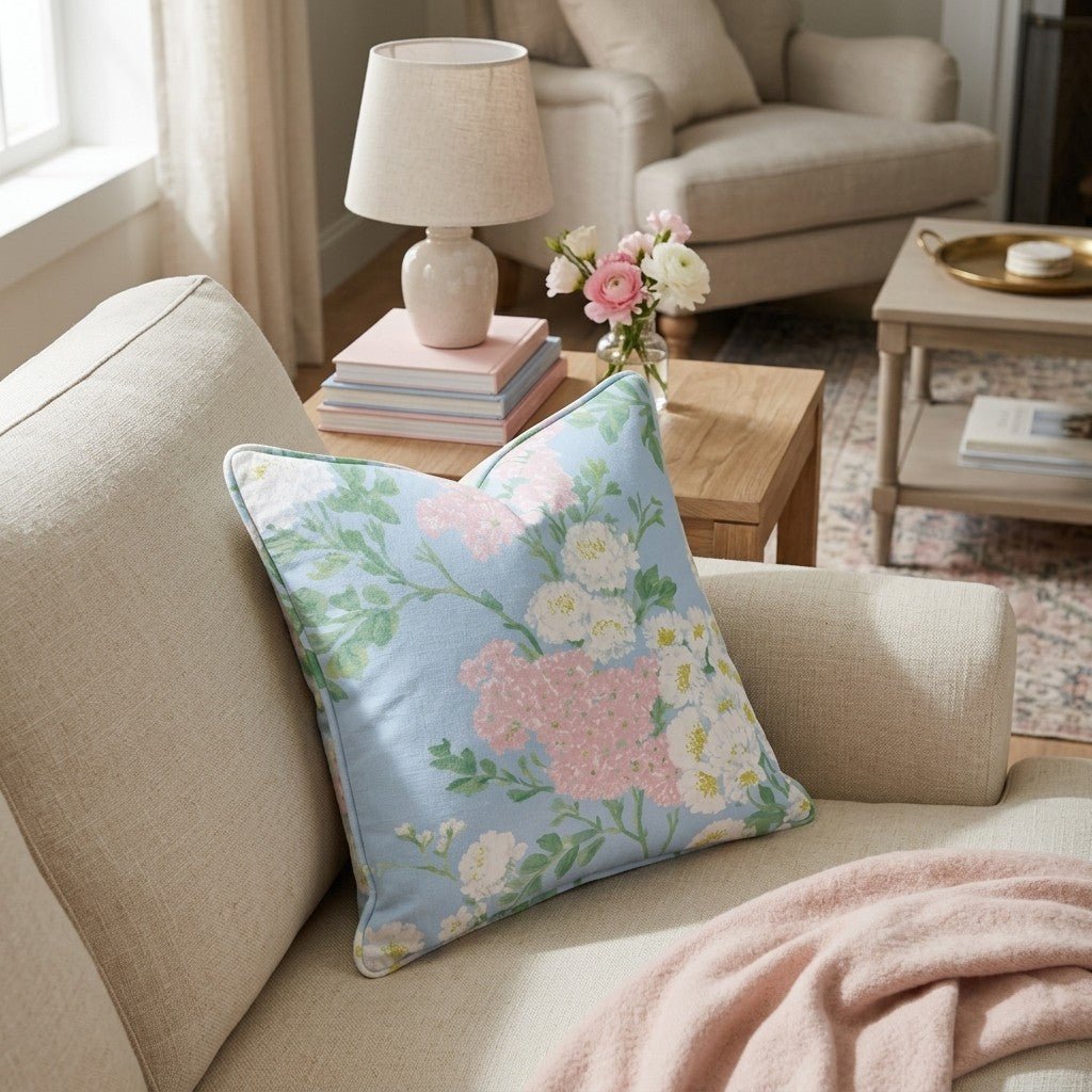 Selah Flowers Throw Pillow - Hillcroft Home