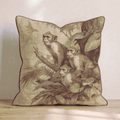 Sepia Jungle Monkeys Throw Pillow - Hillcroft Home