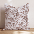 Sepia Maple Toile Throw Pillow - Hillcroft Home