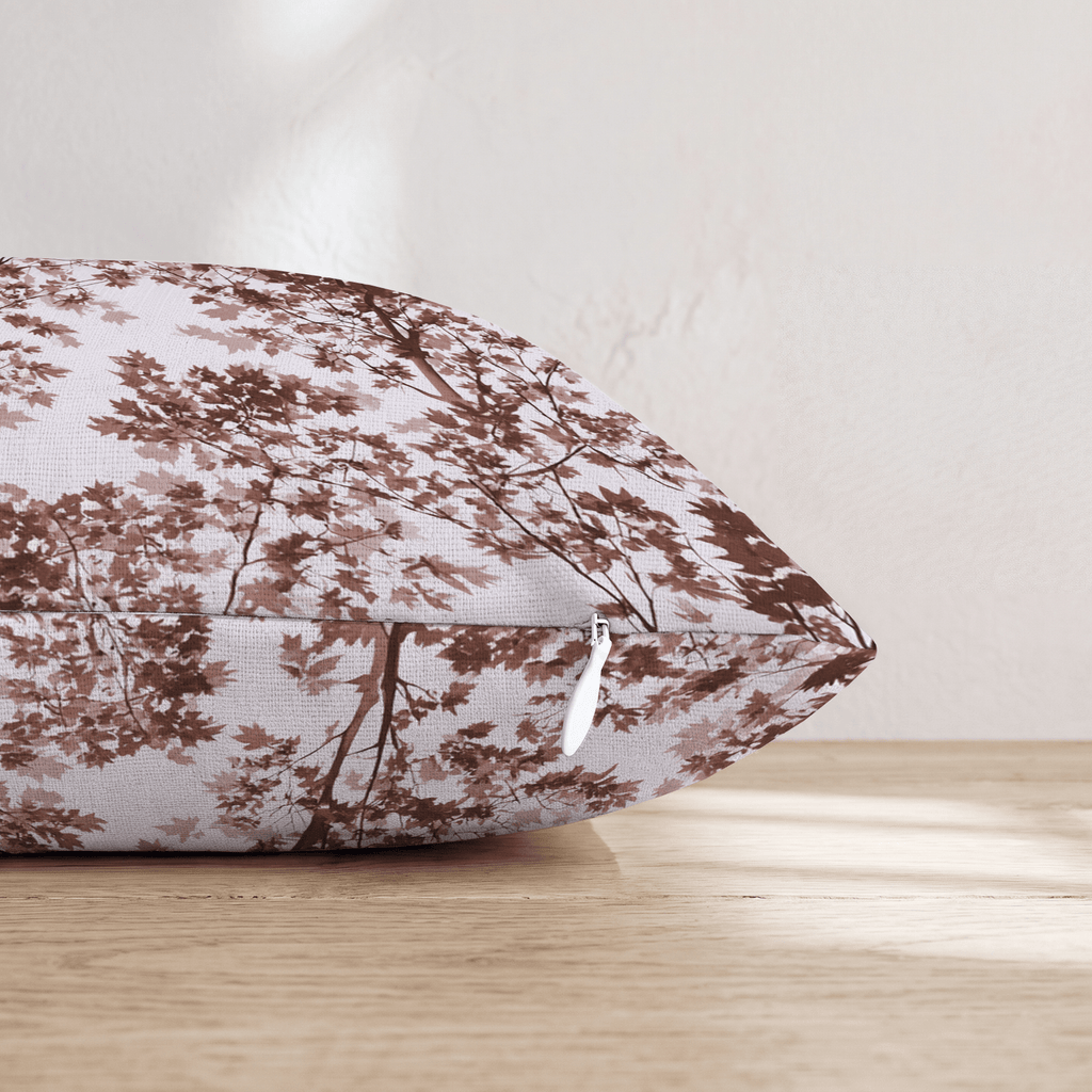 Sepia Maple Toile Throw Pillow - Hillcroft Home