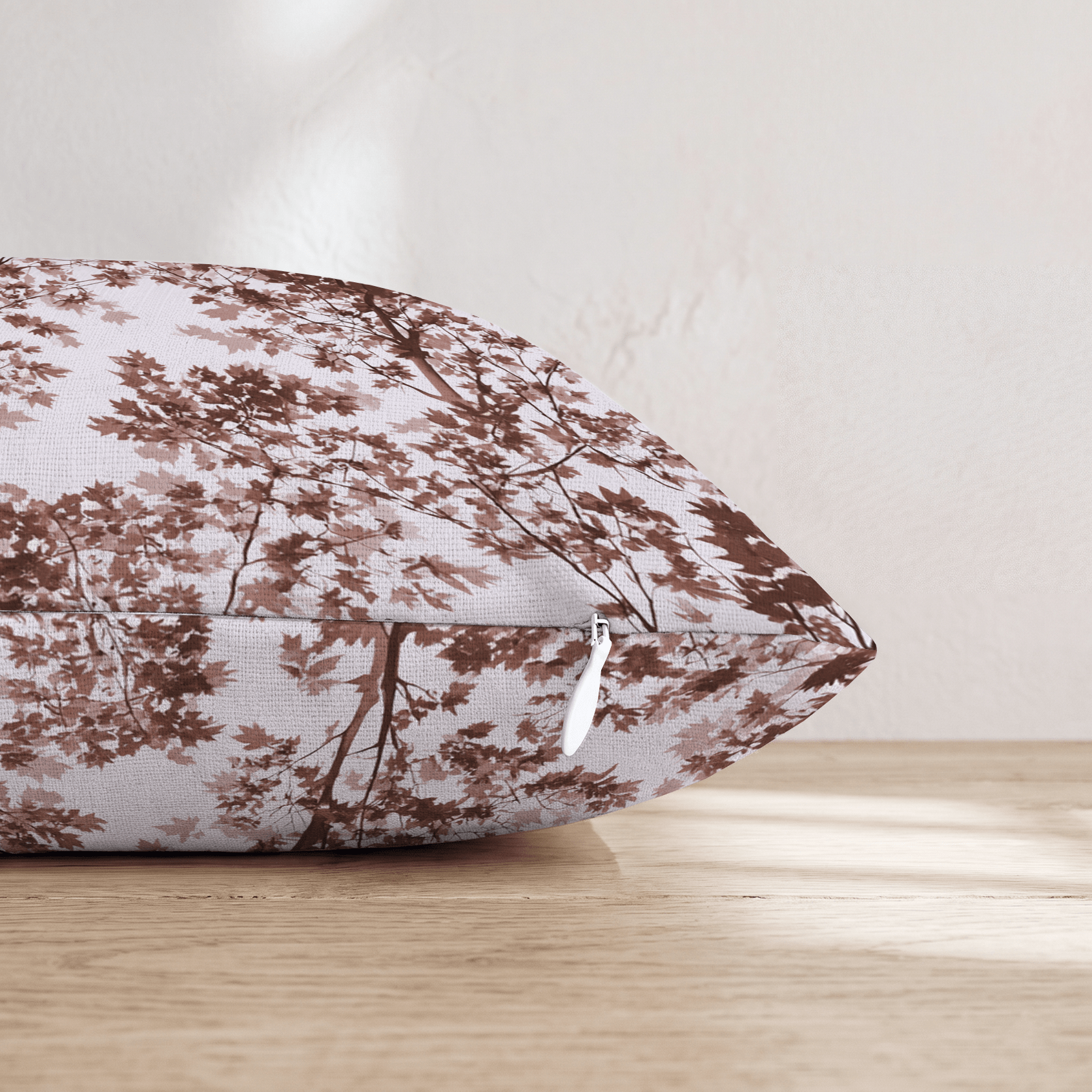 Sepia Maple Toile Throw Pillow - Hillcroft Home