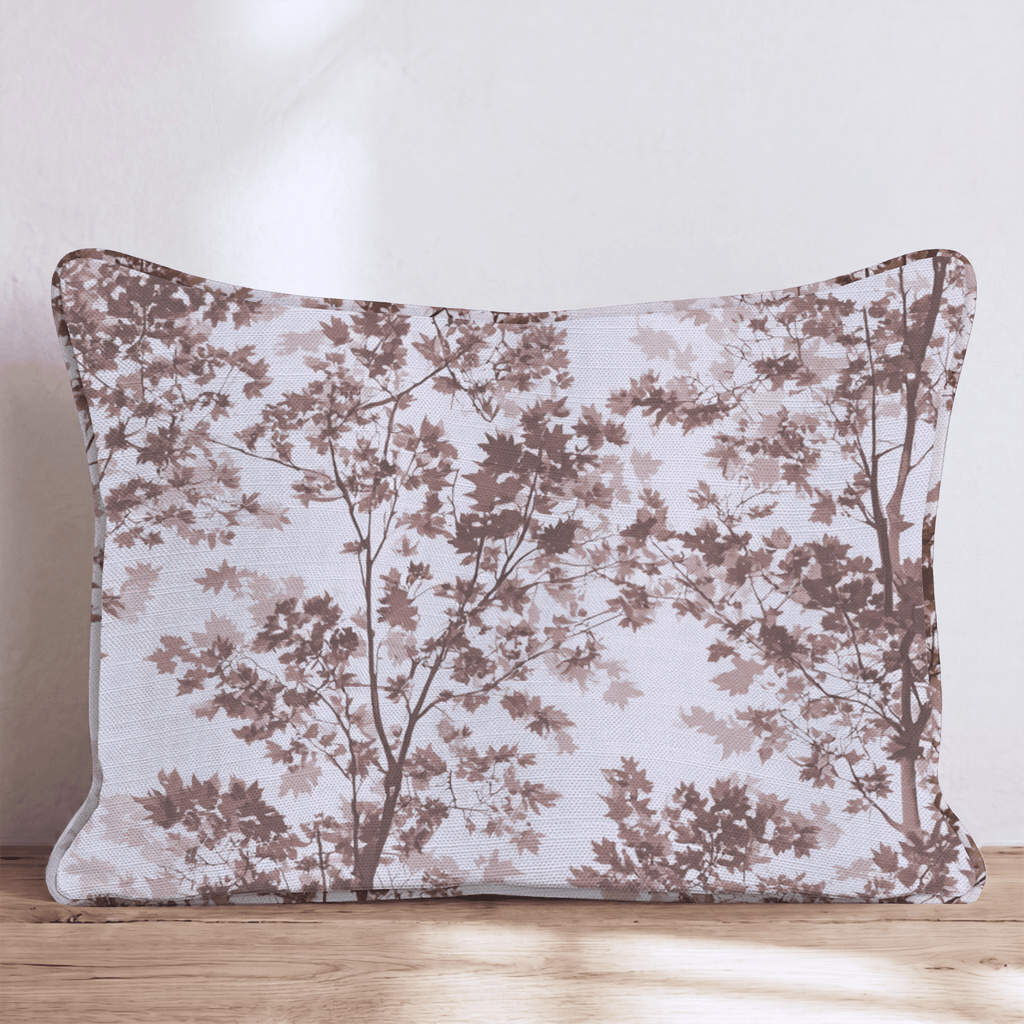 Sepia Maple Toile Throw Pillow - Hillcroft Home