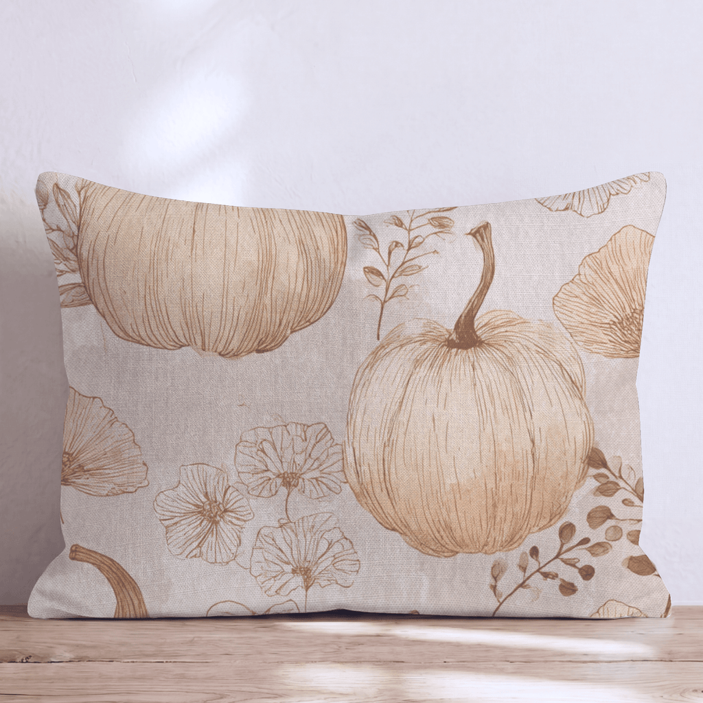 Sepia Watercolor Harvest Throw Pillow - Hillcroft Home
