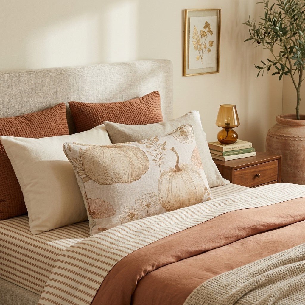 Sepia Watercolor Harvest Throw Pillow - Hillcroft Home