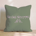 Serial Shopper Throw Pillow - Hillcroft Home