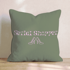 Serial Shopper Throw Pillow - Hillcroft Home