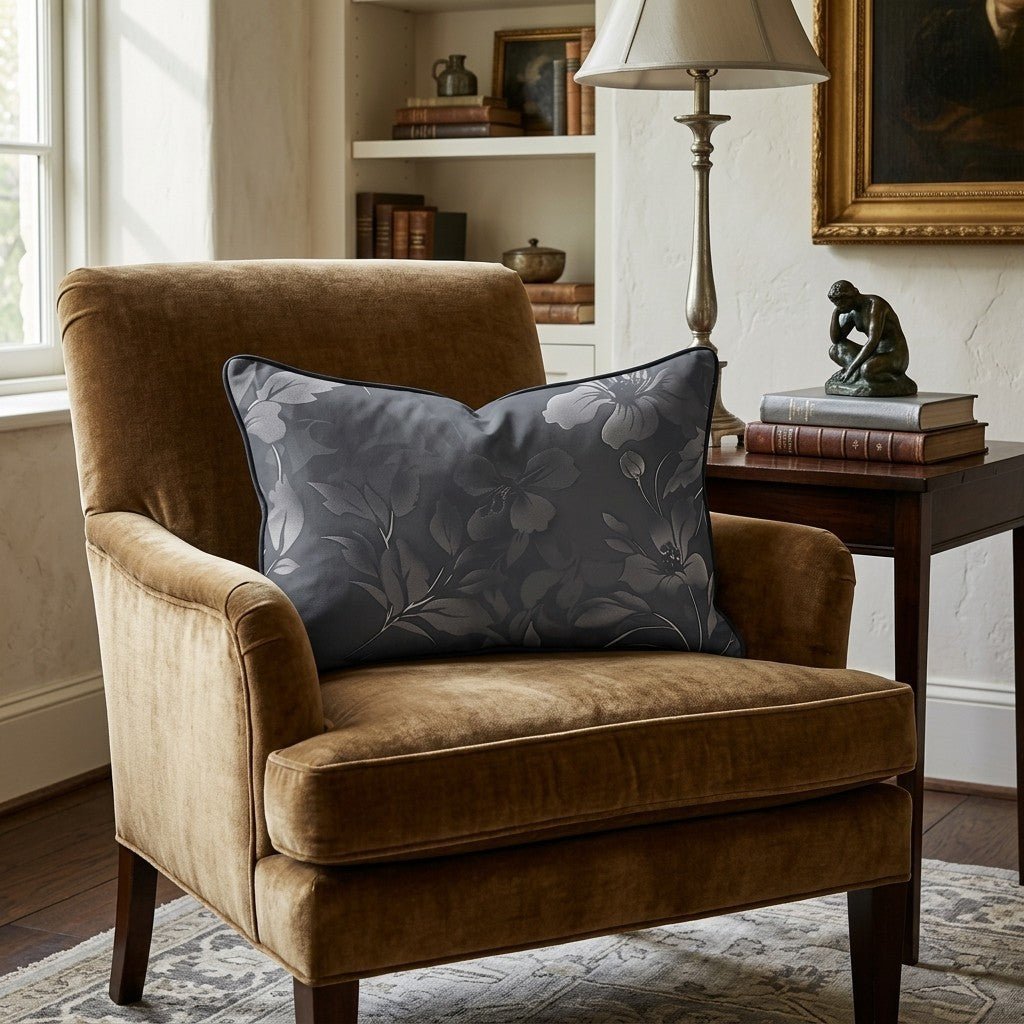 Shadow Botanica Throw Pillow - Hillcroft Home